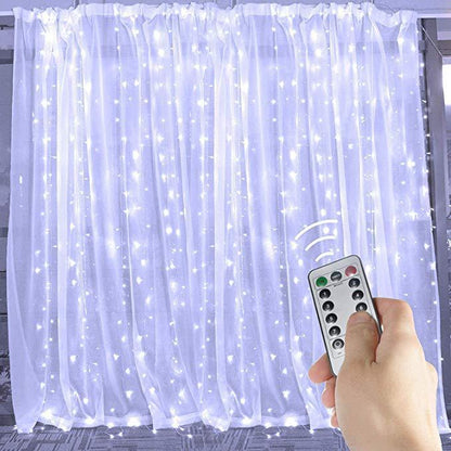 LED Multi-Color Curtain Lights w/Remote Control