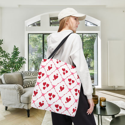 Cupid’s Lattice Canvas Tote Bag