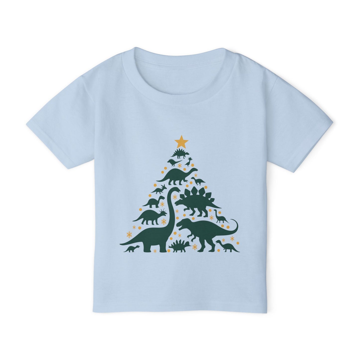 Dinosaur Christmas Tree Heavy Cotton™ Toddler T-shirt