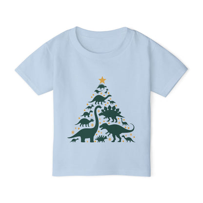 Dinosaur Christmas Tree Heavy Cotton™ Toddler T-shirt