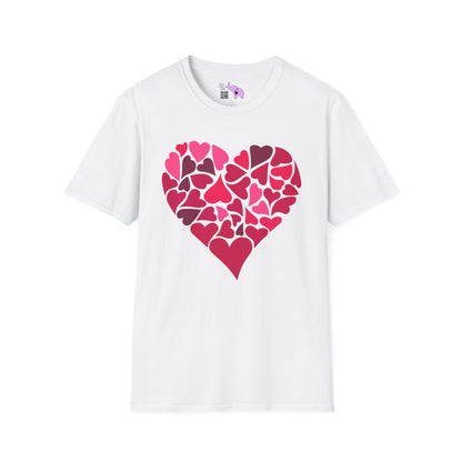 Hearts Within A Heart Adult T-shirt