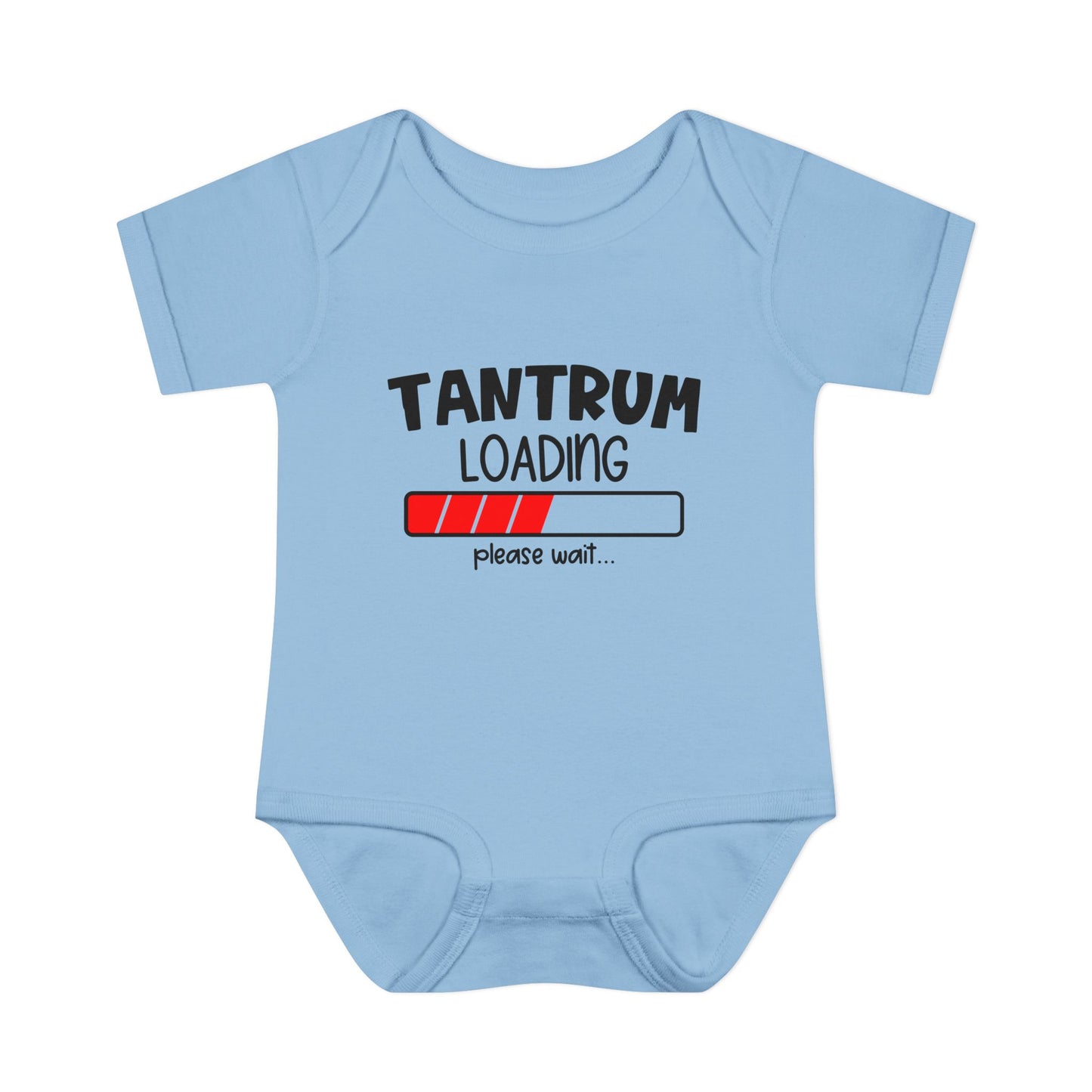 Tantrum Loading Please Wait Baby Rib Bodysuit
