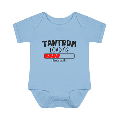 Tantrum Loading Please Wait Baby Rib Bodysuit