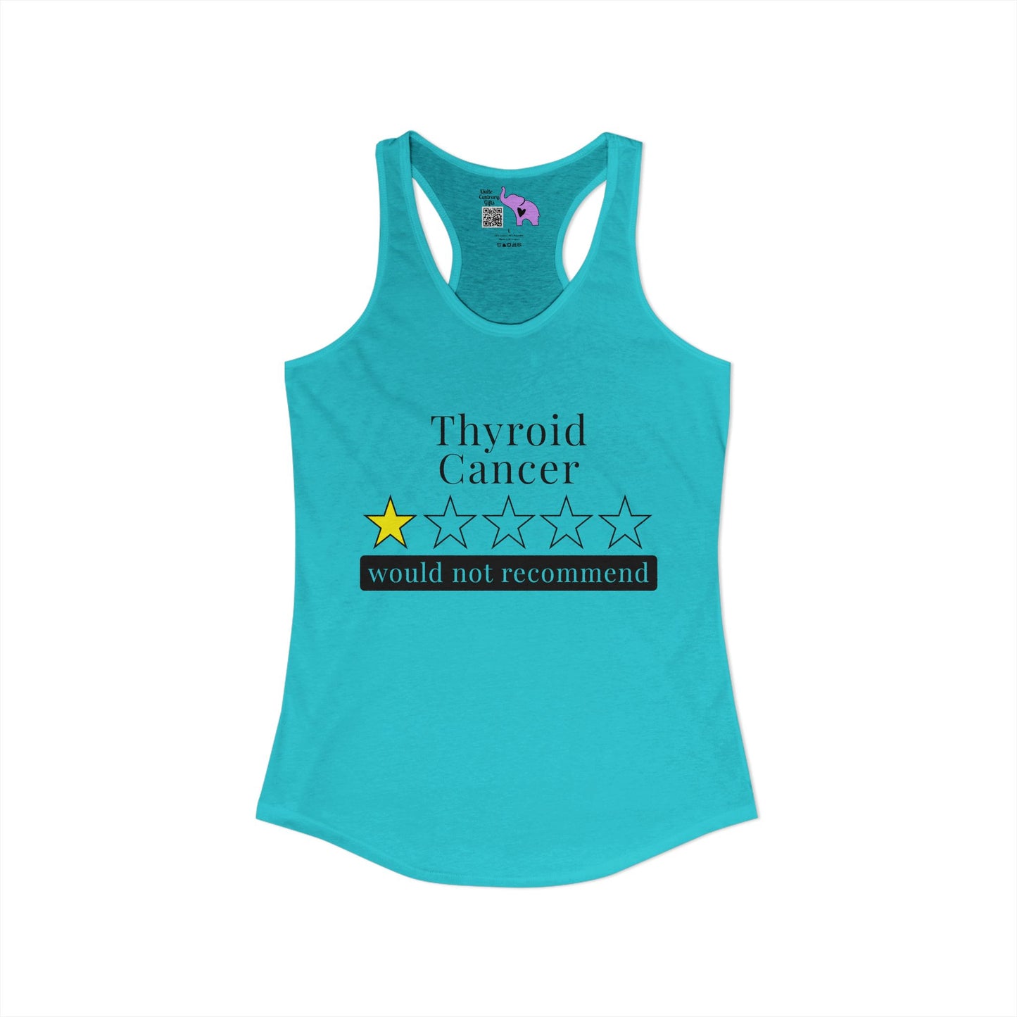 Thyroid Cancer 1 Star Would Not Recommend Women's Ideal Racerback Tank