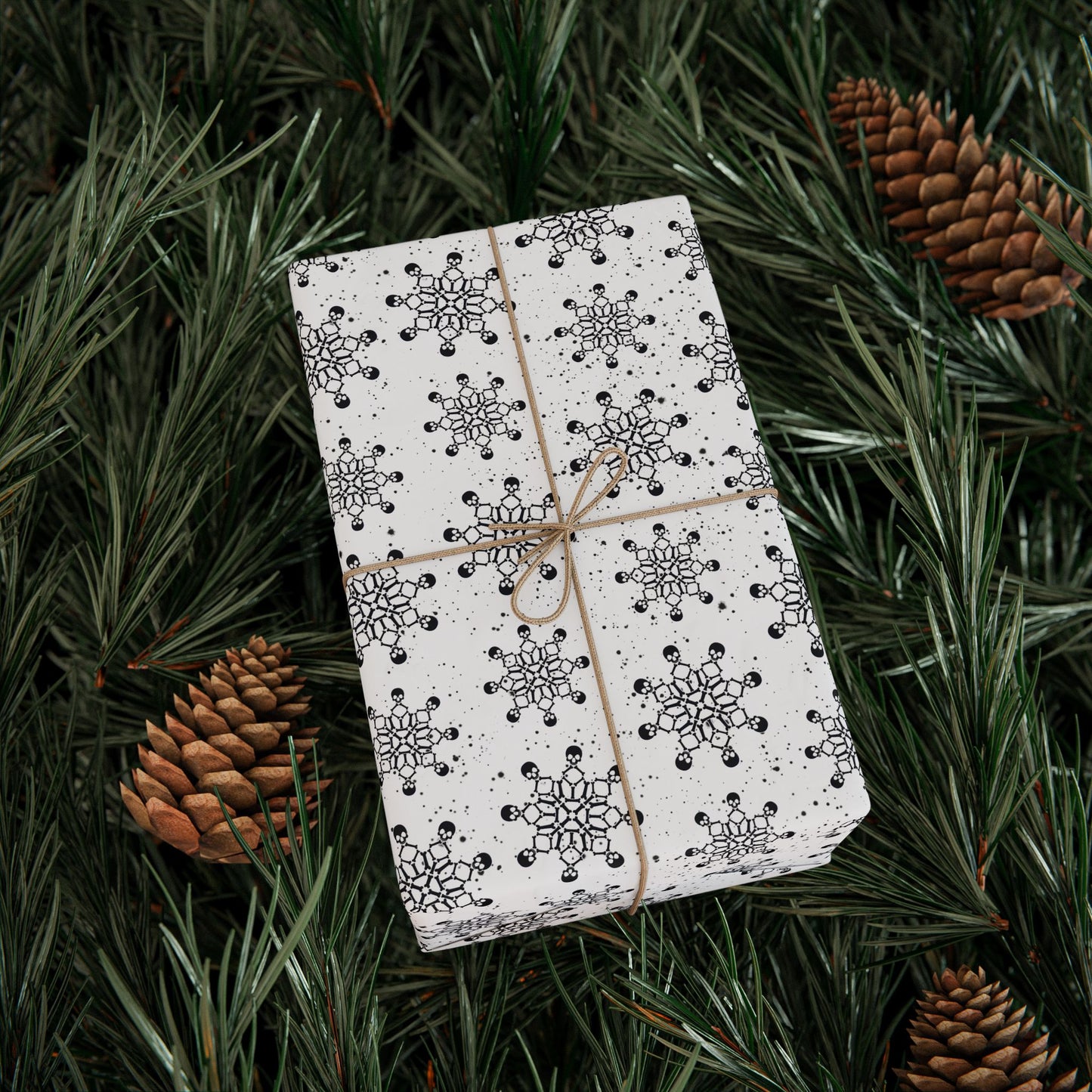 Skull Snowflakes Wrapping Paper