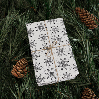 Skull Snowflakes Wrapping Paper