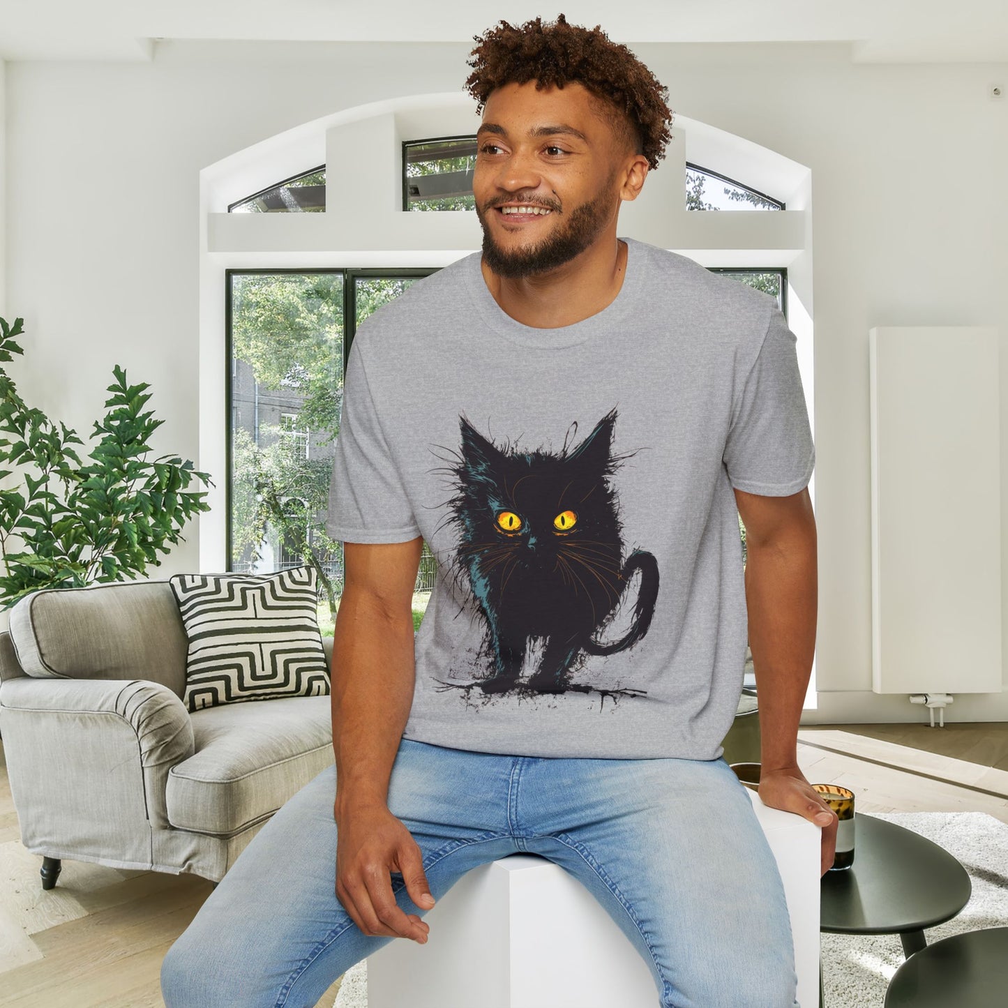 Black Kitten Adult T-shirt