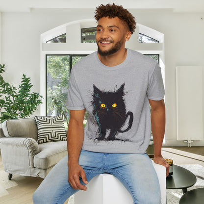 Black Kitten Adult T-shirt