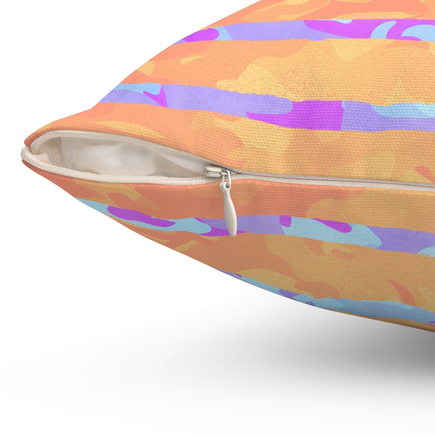 Split Spectrum Camo Throw Pillow