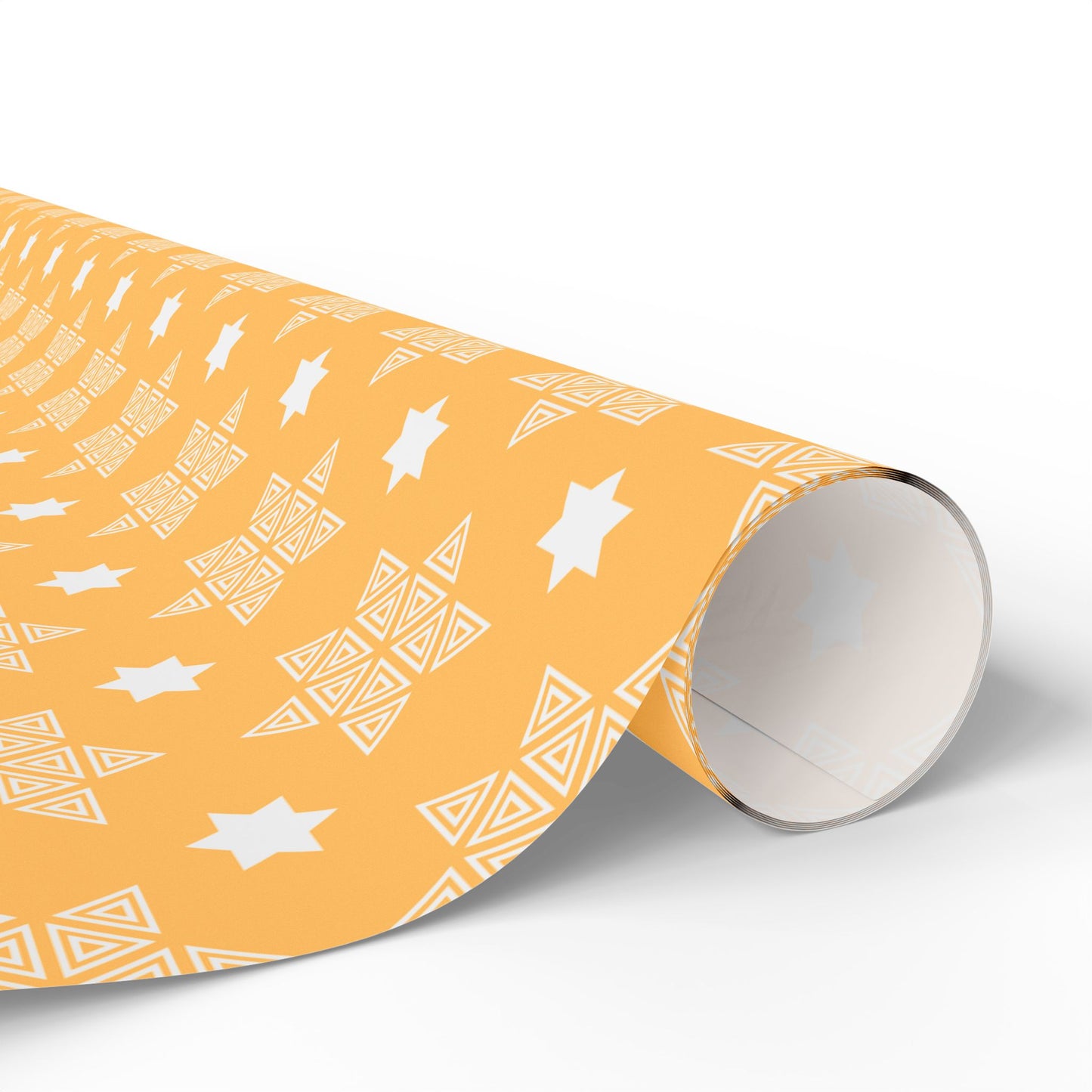 Gold Star of David Hanukkah Wrapping Paper