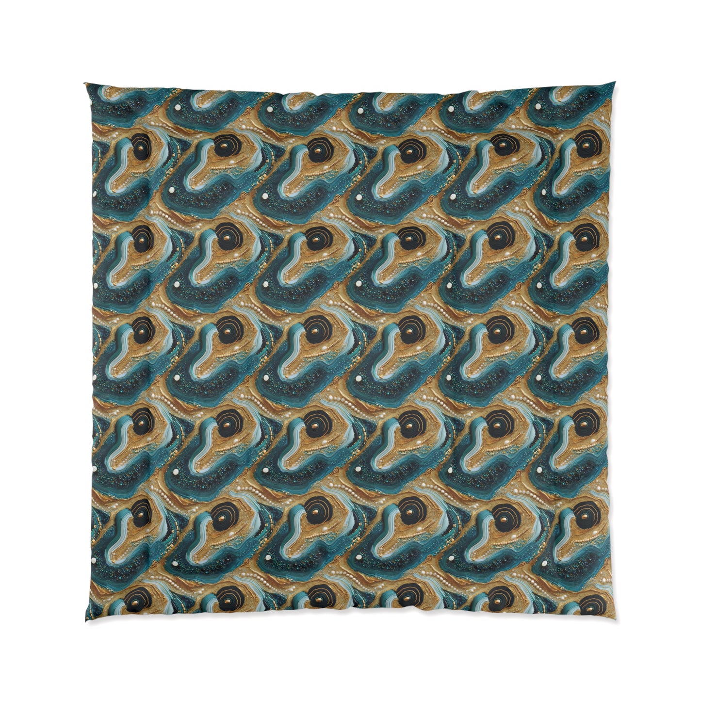 Gilded Ocean Veins Comforter