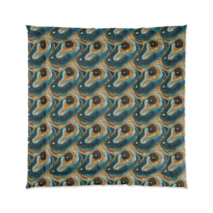 Gilded Ocean Veins Comforter