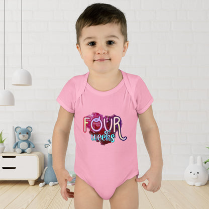 Stardust Baby Milestone Bodysuit-Four Weeks