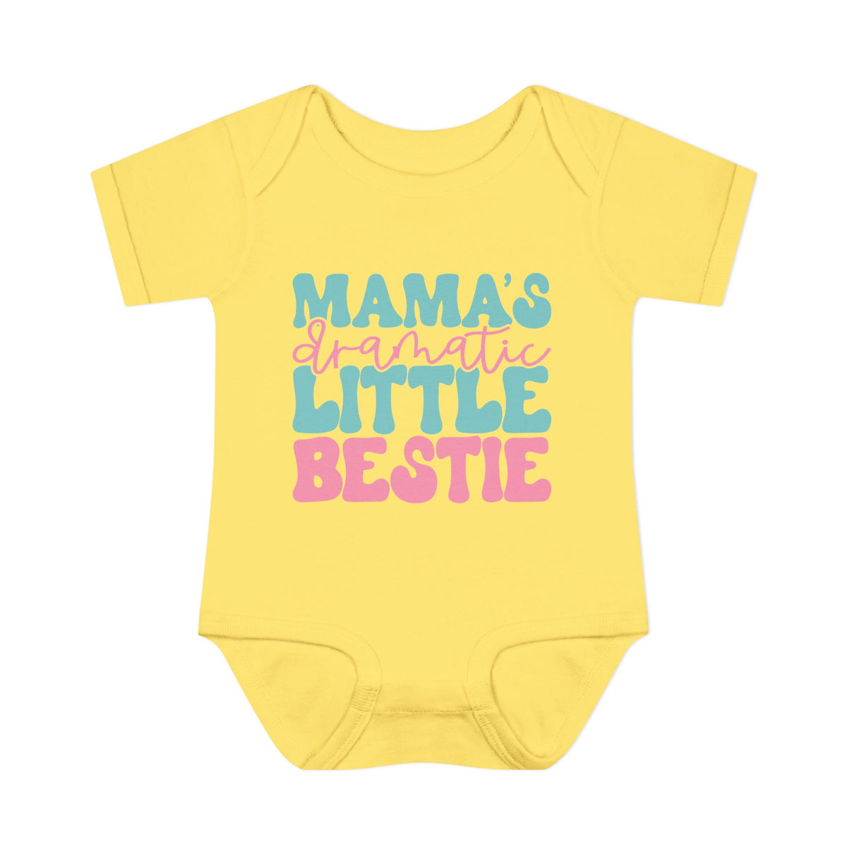 Mama's Dramatic Little Bestie Baby Rib Bodysuit