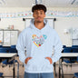 Teacher Supply Heart Heavy Blend™ Hooded Sweatshirt