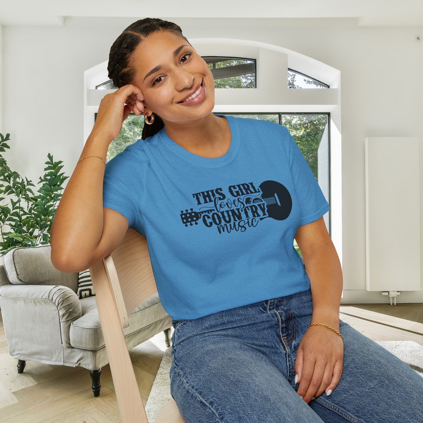 This Girl Loves Country Music Adult T-shirt