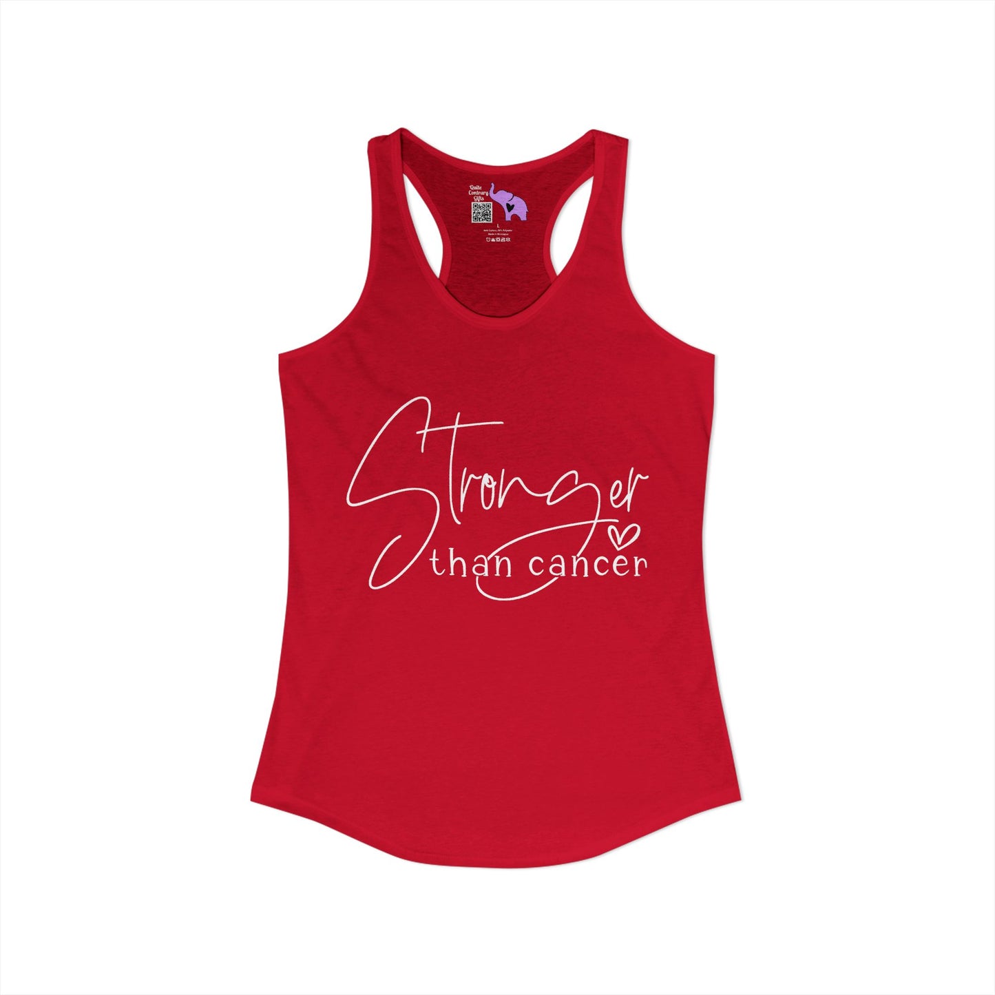 Stronger Than Cancer Women's Ideal Racerback Tank