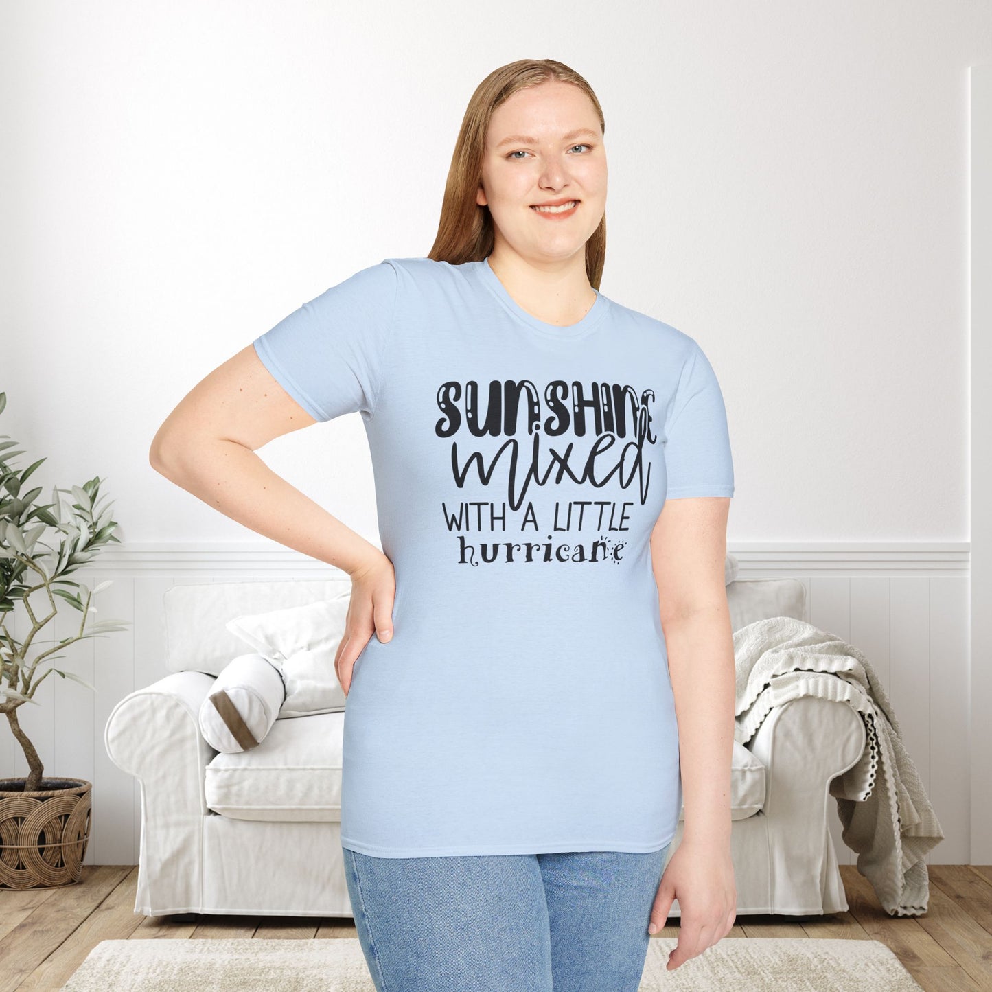 Sunshine Mixed With A Little Hurricane Adult T-shirt