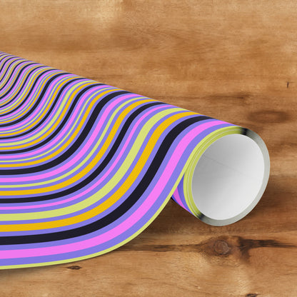 Midnight Pop Stripes Gift Wrap