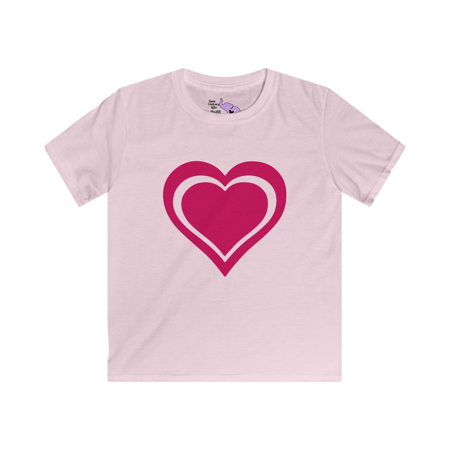 Outline Heart Youth Softstyle Tee