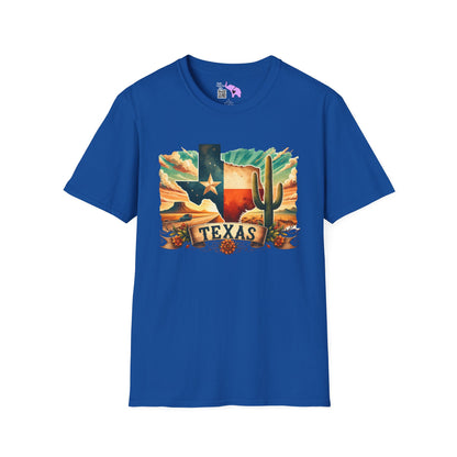 Texas Desert Roads 4 Adult T-shirt