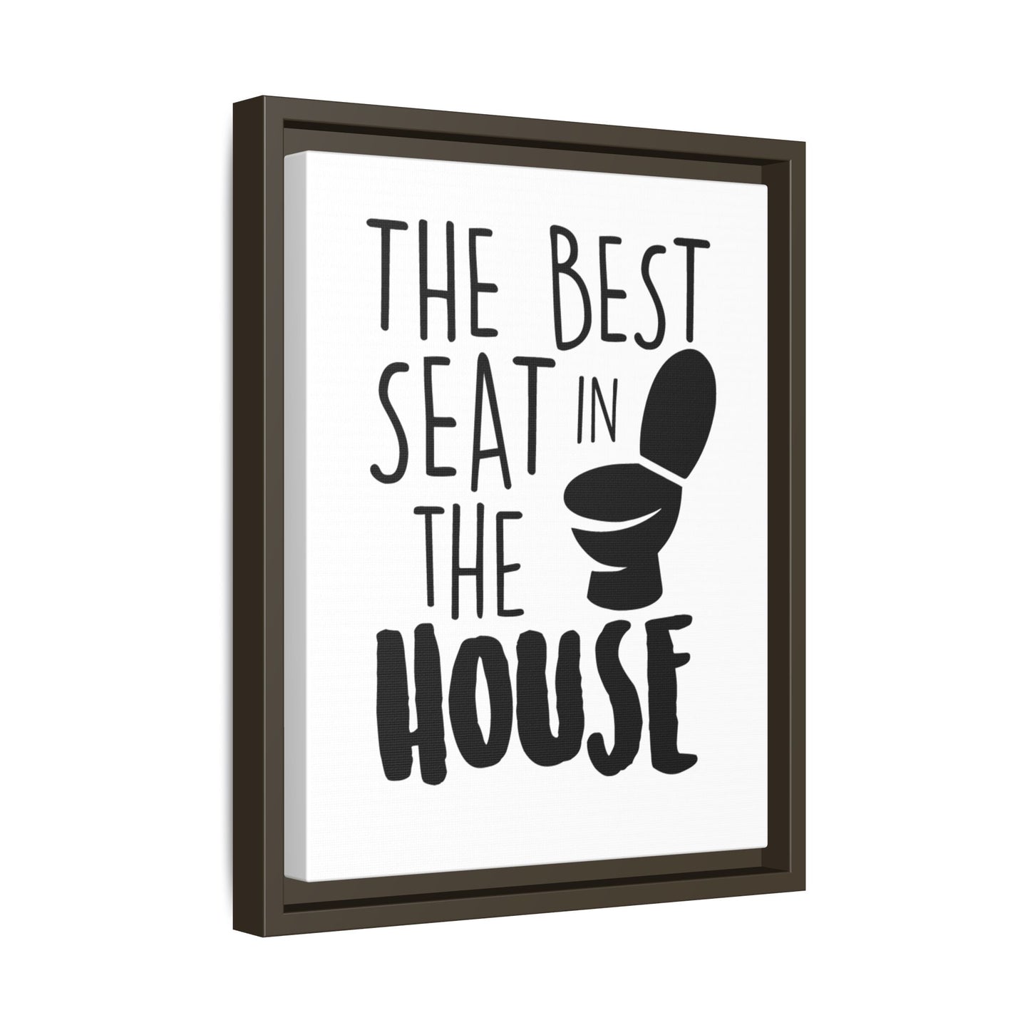 The Best Seat In The House Framed Canvas Bathroom Art