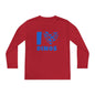 I Love Dinos (Dino Heart) Youth Long Sleeve Tee