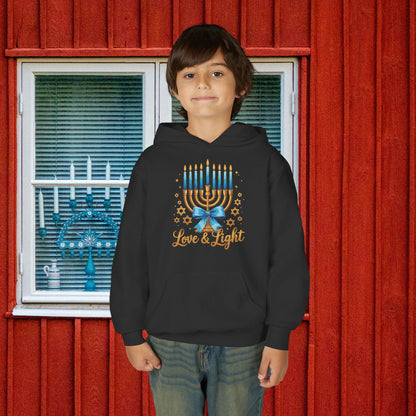 Light & Love Menorah Youth Heavy Blend Hoodie