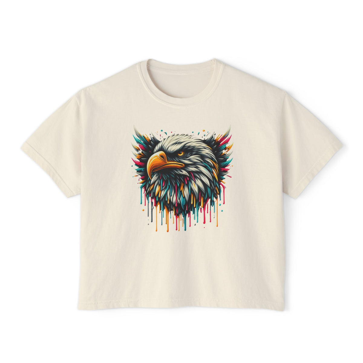 Colorful Bald Eagle Women's Boxy Tee