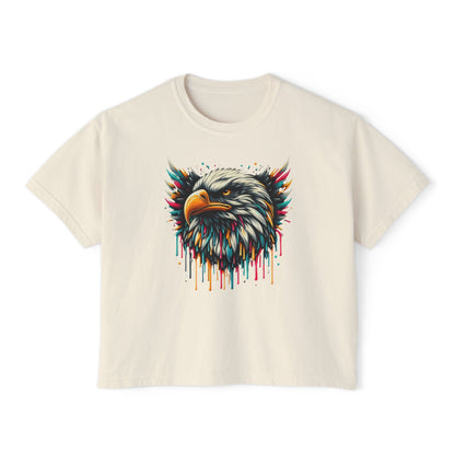 Colorful Bald Eagle Women's Boxy Tee