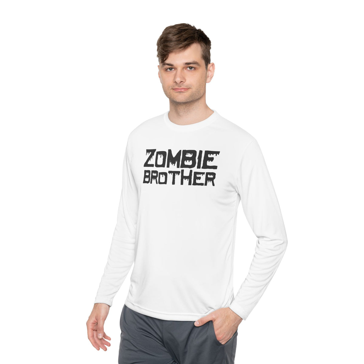 ""Zombie Brother Adult Long Sleeve Tee