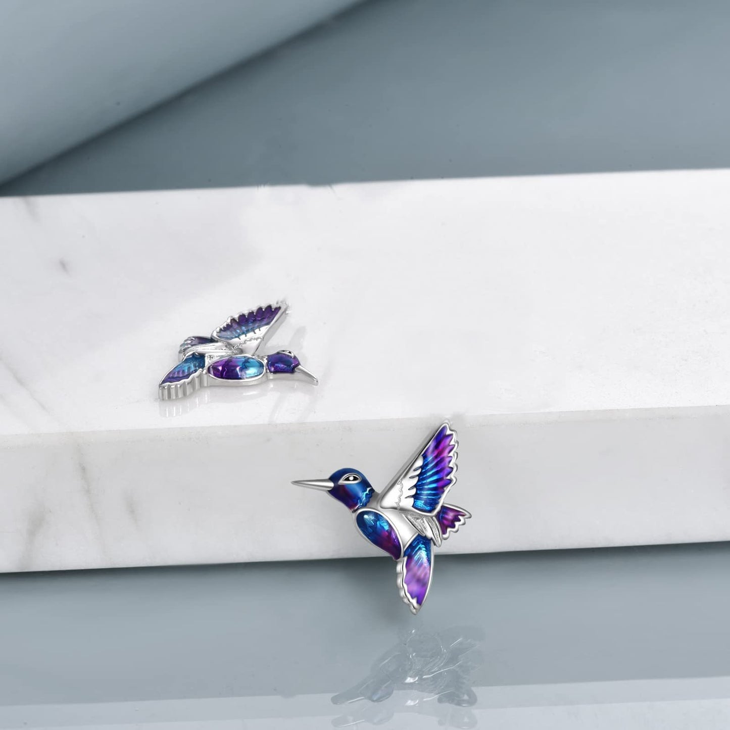 Sterling Silver Hummingbird Stud/Drop Earrings