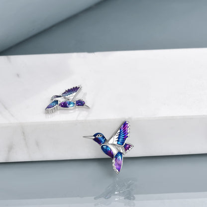 Sterling Silver Hummingbird Stud/Drop Earrings