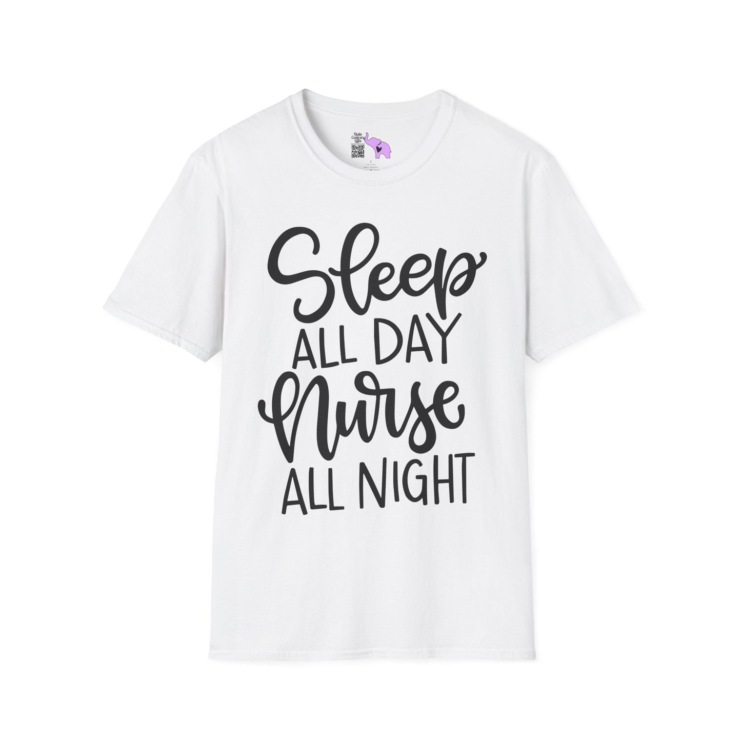 Sleep All Day Nurse All Night Adult T-shirt