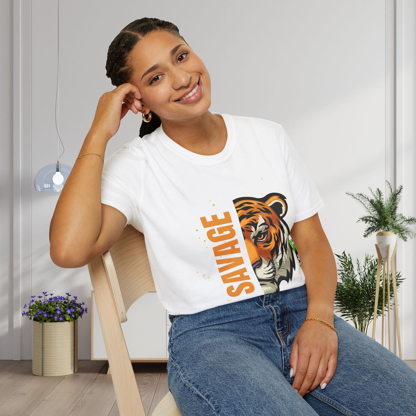 Savage Tiger Adult T-shirt