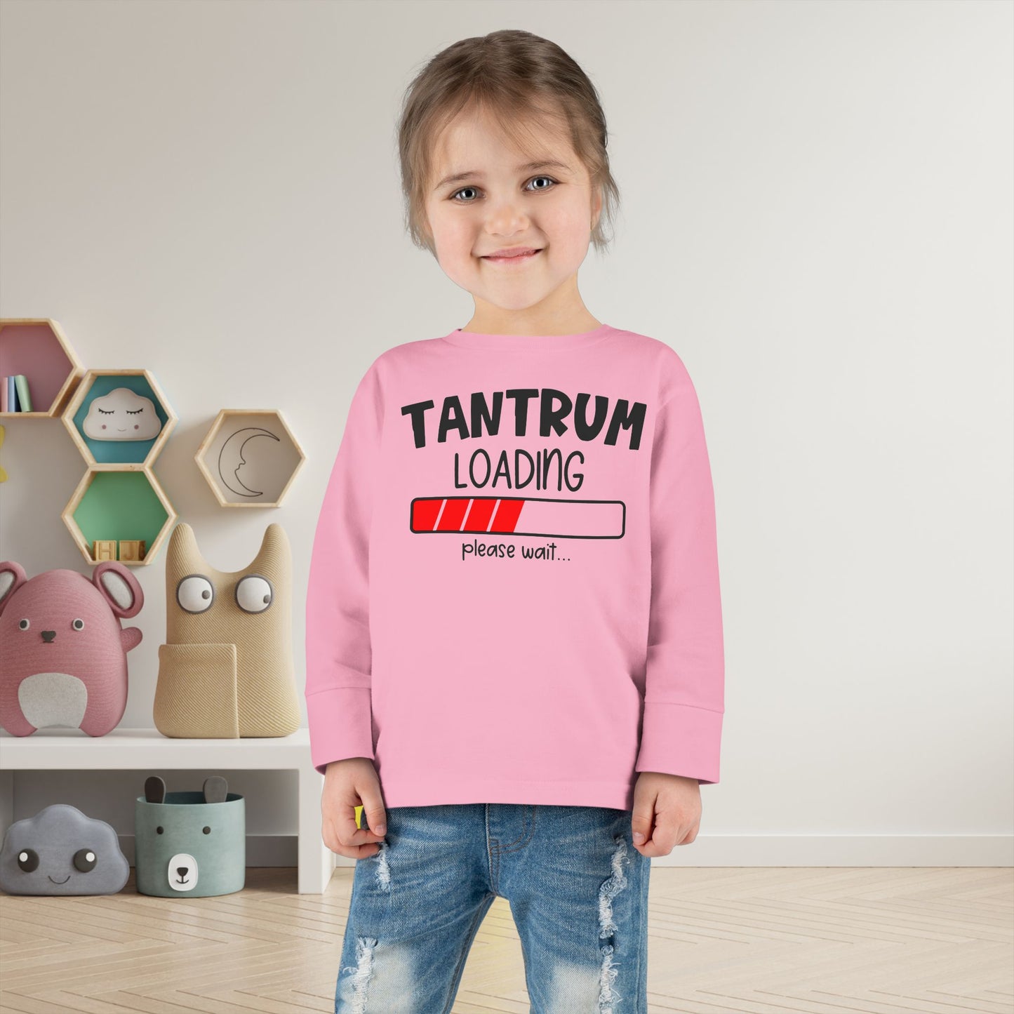 Tantrum Loading Please Wait Toddler Long Sleeve Tee