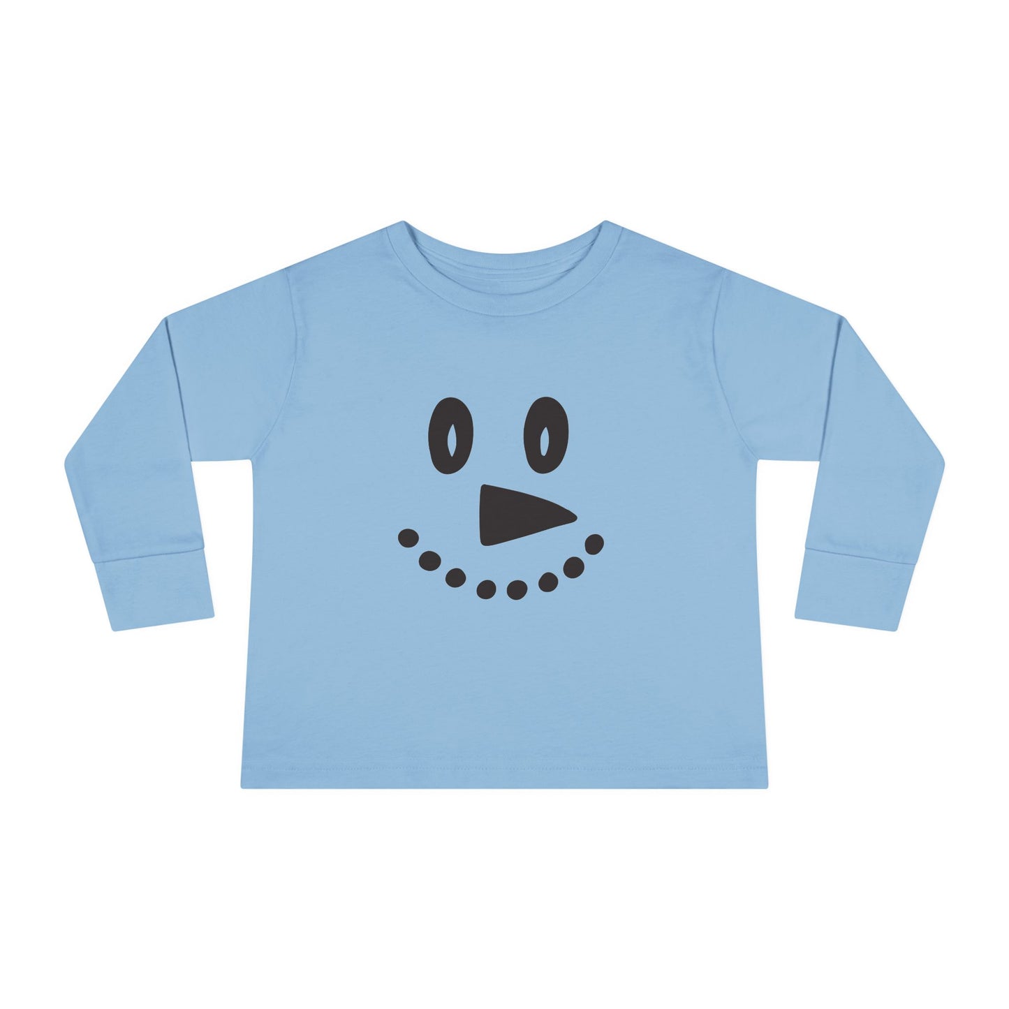 Snowman Face Toddler Long Sleeve Tee