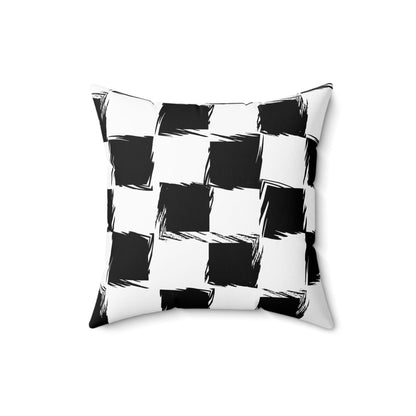 Distorted Check Throw Pillow