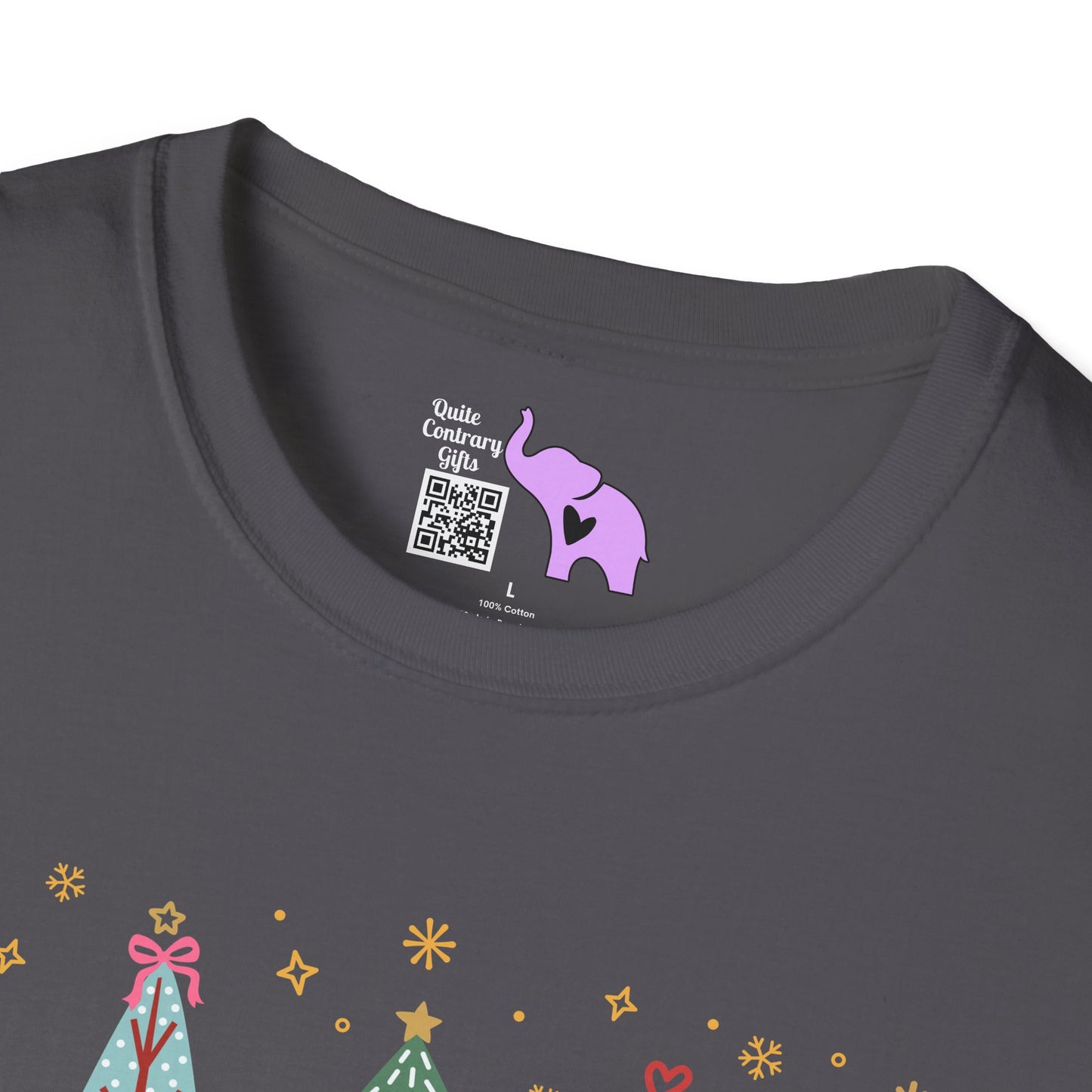 Merry Christmas Trees & Stars Adult T-shirt