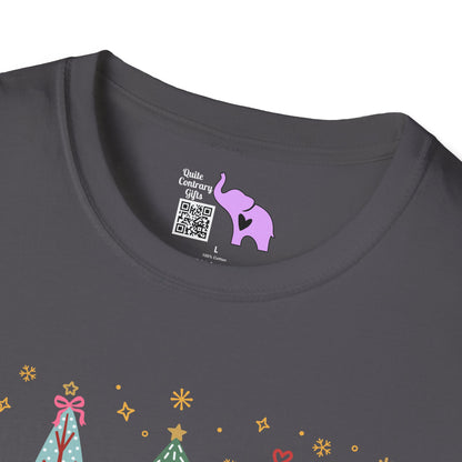 Merry Christmas Trees & Stars Adult T-shirt