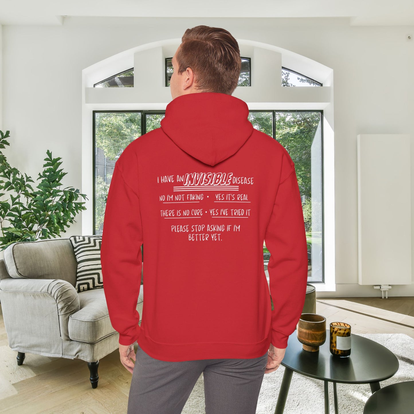 I'm An Invisible Warrior Heavy Blend™ Hooded Sweatshirt