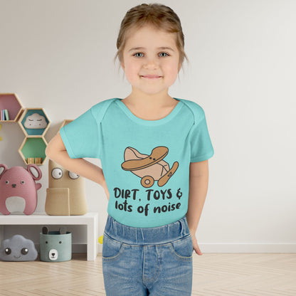 Dirt, Toys, & Lots of Noise Baby Rib Bodysuit