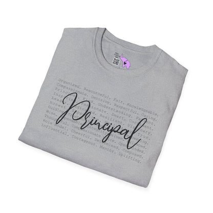 Principal (Descriptive Words) Adult T-shirt