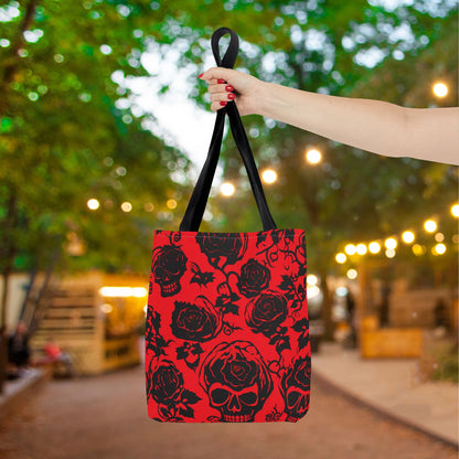 Crimson Masquerade Canvas Tote Bag