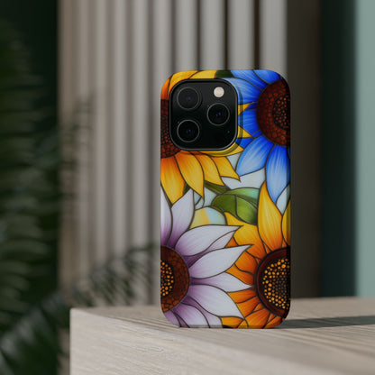 Colorful Sunflowers MagSafe® Compatible Tough Case for iPhone