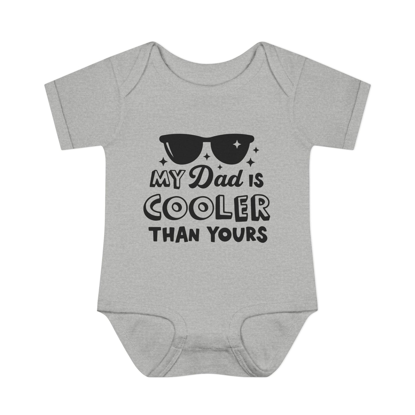 My Dad is Cooler Than Yours Baby Rib Bodysuit