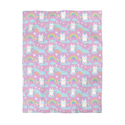 Rainbow Sky Riders Microfiber Duvet Cover