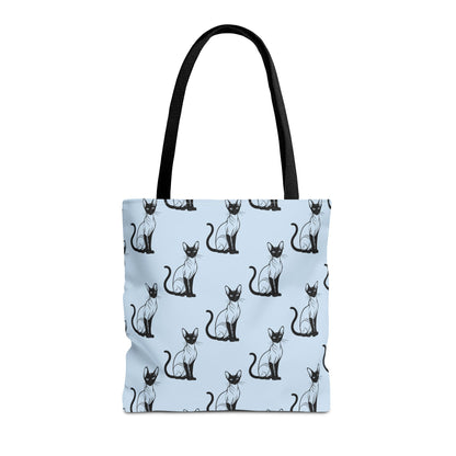 Siamese Charm – Ocean Breeze Canvas Tote Bag