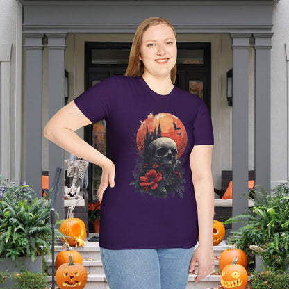 Halloween Graveyard Adult T-shirt