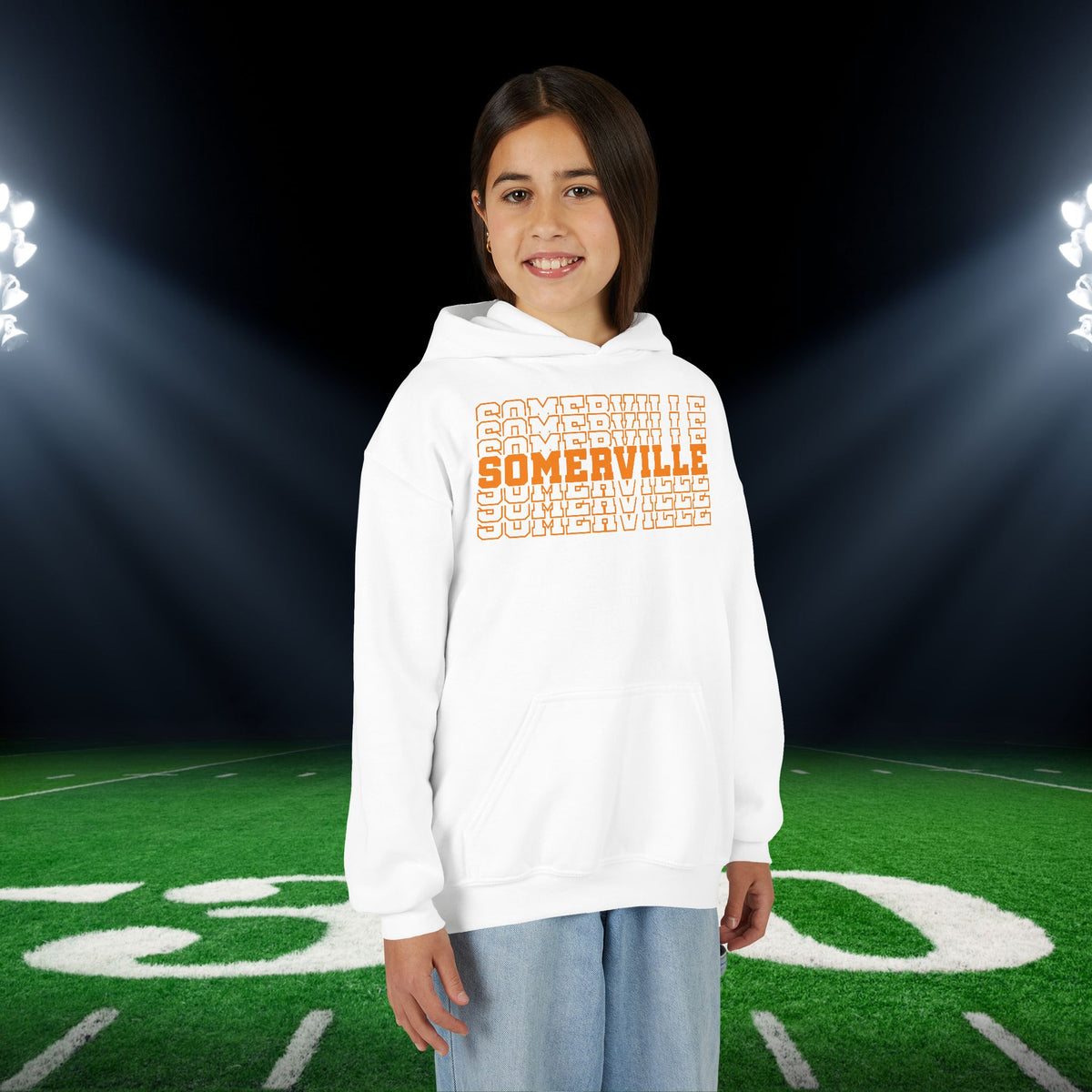 Somerville (Stacked) Youth Heavy Blend Hoodie
